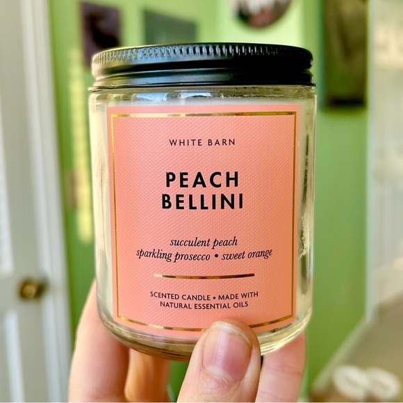 Bath & Body Works Other - Bath & Body Works White Barn Peach Bellini Candle Single Wick 7oz